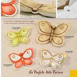 Appendichiavi Farfalla RANOCCHIORE'In Ceramica L.15x10 Cm Colore Oro Con Astuccio