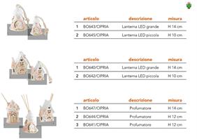 Lanterna Casetta Con Tetto Spiovente Con Led H 10 Cm Cipria