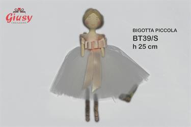 Bigotta Piccola In Porcellana Di Capodimonte Colore Cipria H.25 Cm Completa Di Scatola