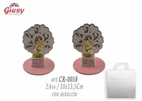 Albero Della Vita In Legno Rosa Con Datario 2Ass + Box 10x13,5Cm