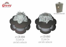 Lampada C/Led 11,5x4Cm C/Fiore e C/Scatola Musicale