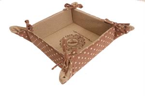 PortaPane Marrone  In Stoffa 24X24 Cm