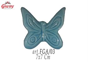 Farfalla Celeste In Ceramica Di Capodimonte 1*12 7x7 Cm