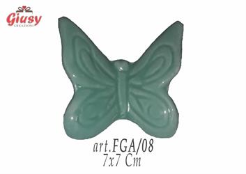 Farfalla Verde In Ceramica Di Capodimonte 1*12 7x7 Cm