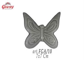 Farfalla Grigio In Ceramica Di Capodimonte 1*12 7x7 Cm