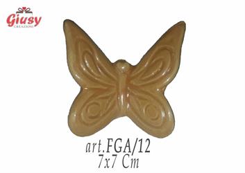 Farfalla Arancione In Ceramica Di Capodimonte 1*12 7x7 Cm