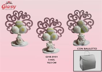 Albero Della Vita Con 3 Soggetti Assortiti Girl Cm 10,5 Completo Di Scatola