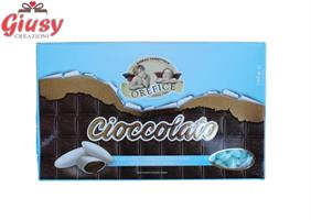 GIANDUIA CELESTE: Anima In Cioccolato A Forma Di Mandorla Confettata Colore Celeste 1 Kg