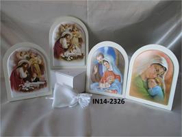 Cupola Legno 14x19 Cm Sacra Famiglia Completo Di Astuccio