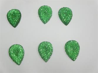 Goccia Applicazione Verde Strass Conf.100 Cm 1.7x2.5