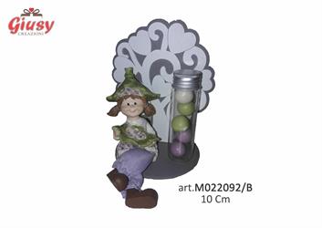 Albero Della Vita Con Bottle Portaconfetti Con Bimba Ortensia Seduta 10 Cm