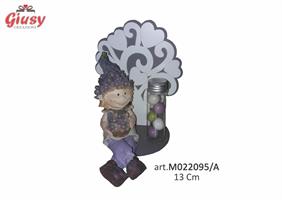 Albero Della Vita Con Bottle Portaconfetti Con Bimba Ortensia Seduta 13 Cm
