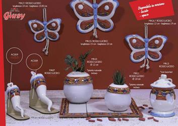 Vasetto In Ceramica Di Capodimonte Con Piantina Naturale Collezione Positano 10Cm