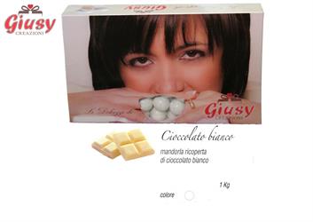 MARIDA BIANCO: Mandorla Tostata Ricoperta Di Cioccolato Bianco Senza Amidi  1 Kg