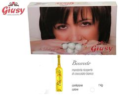 MARIDA STREGA: Mandorla Tostata Ricoperta Di Cioccolato Gusto Bianco Strega Senza Amidi  1 Kg