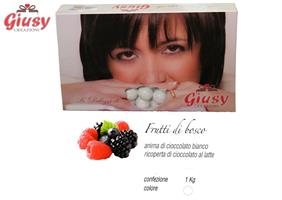 MARIDA BOSCO:Mandorla Tostata Ricoperta Di Cioccolato Gusto Frutti Di Bosco Senza Amidi