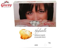 MARIDA SFOGLIATELLA: Mandorla Tostata Coperta Di Cioccolato Gusto Sfogliatella Senza Amidi   500 GR