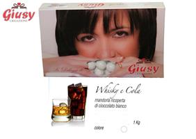 MARIDA WHISKY E COLA: Mandorla Tostata Ricoperta Di Cioccolato Gusto Whisky e Cola Senza Amidi  1 Kg