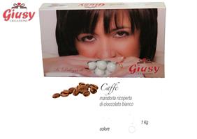 MARIDA CAFFE': Mandorla Tostata Ricoperta Di Cioccolato Bianco Gusto Caffe' Senza Amidi    1 Kg