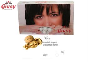 MARIDA NOCE: Mandorla Tostata Ricoperta Di Cioccolato Bianco Gusto Noce Senza Amidi    1 Kg