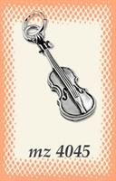 Ciondolo Violino In Metallo Placcato Argento