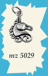 Ciondolo Unicorno Ottone Placcato Argento