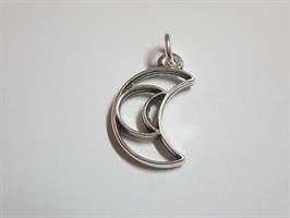 Ciondolo Filo Luna In Ottone Placcato Argento 3 Cm