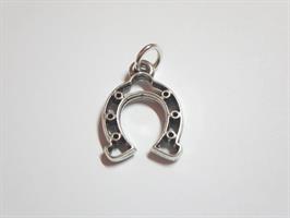 Ciondolo Filo Ferro Di Cavallo In Ottone Placcato Argento 3 Cm