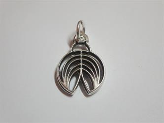 Ciondolo Filo Coccinella In Ottone Placcato Argento 3 Cm
