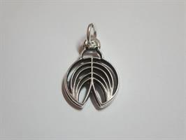 Ciondolo Filo Coccinella In Ottone Placcato Argento 3 Cm
