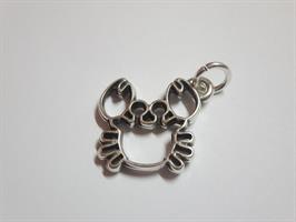 Ciondolo Filo Granchio  In Ottone Placcato Argento 3.5 Cm