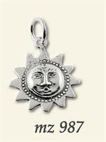 Sole In Ottone Placcato In Argento 3 Cm