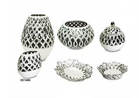 Vasetto In Ceramica 14X8X12 Cm Con Astuccio