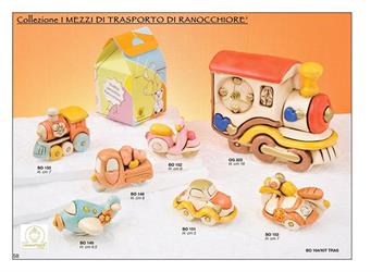 Treno Maxi Ceramica A Orologio Da Tavolo Colorato Shopper Inclusa