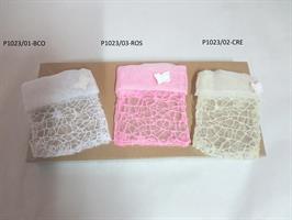 Bustina Rete Crema con Gessetto a Farfalla 8x10 Cm