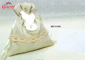 Sacchetto Con Tirante Panna Con Gessetto Sposi    10*250