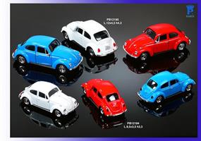 Volkswangen Beetle 12 Cm Metallo 3 Soggetti Assortiti Con Box 3*48