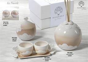 Set 2 Tazze Vassoio 18.5 Cm In Porcellana Con G.Box 1*18
