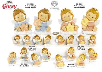 Salvadaio Angelo Con Nuvola Celeste In Resina 2 Soggetti Assortiti 11 Cm   2*48