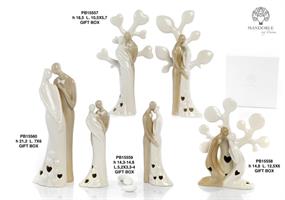 Innamorati Stilizzati 21,2 Cm 2 Soggetti Assortiti In Porcellana Con G.Box 1*36