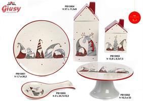 Alzata Per Dolce Gnomi 23 Cm In Ceramica 2*6
