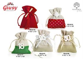 Sacchetto Rosso Diploma Con Nappa Rossa 13,5 Cm In Stoffa 12*360