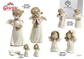 Fatina Con Fiori 14,5 Cm 2 Soggetti Assortiti In Porcellana Completo Di G.Box 2*60
