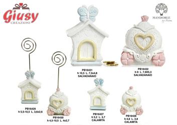 Casetta Con Farfalla Celeste In Resina A Calamita 5,2 Cm 24*240