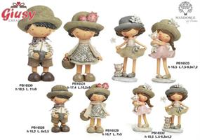 Bimba Con Cappello E Cestino 1.7 Cm In Resina 4*48