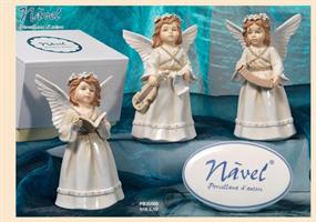 Angelo Con Strumenti Musicali 3 Soggetti Assortiti In Porcellana Navel H.15 Cm Completo Di Scatolo 3*12