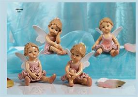 Bimba Ali 4 Soggetti Assortiti In Porcellana Navel H.9 Cm Completa Di Scatolo 4*24