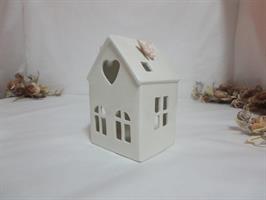 Casa Bianca Con Farfalla Rosa 26 Cm