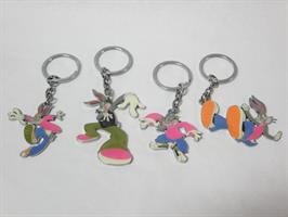 Portachiavi Bugs Bunny Dancer 4 Soggetti Assortiti In Metallo Cm 4,5