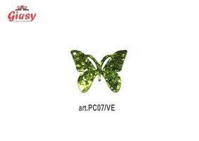 Farfalla Adesiva Verde Con Strass 1*6
